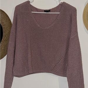 Cozy Mauve Knit Sweater